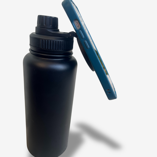 Gourde avec support magnétique pour téléphone